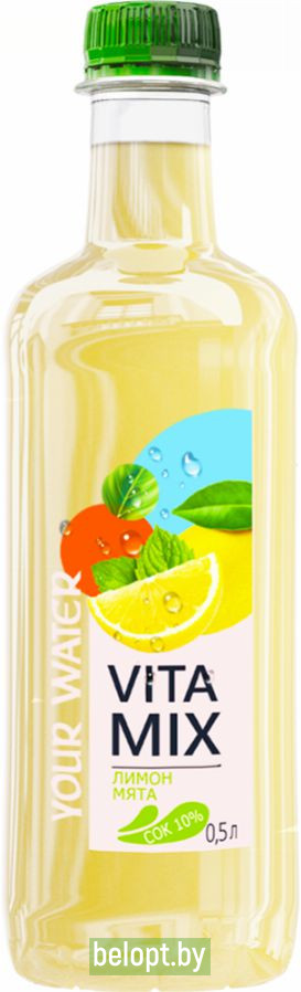 Напиток безалкогольный «ВитаМикс» лимон-мята, 0.5 л.