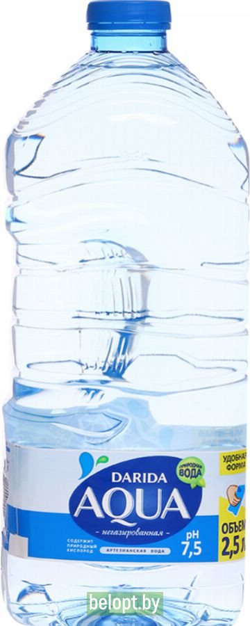 Вода питьевая «Darida Aqua» природная негазированная, 2.5 л.