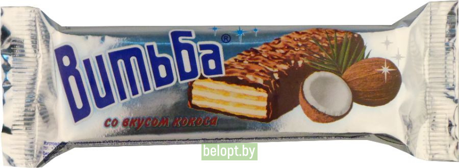 Вафельный батончик «Витьба» со вкусом кокоса, 35 г.