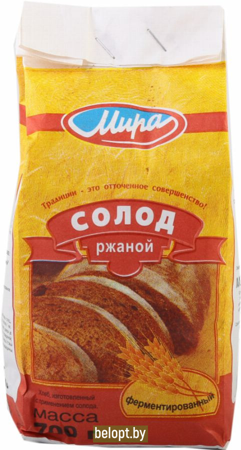 Солод ржаной «Мира» сухой, ферментированный, 700 г.