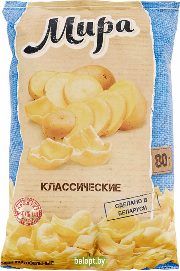 Снэки картофельные «Мира» классические 80 г.