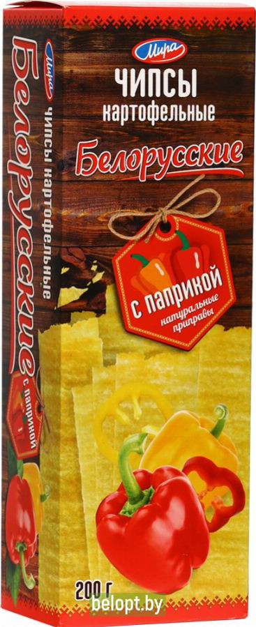 Чипсы картофельные «Белорусские» с паприкой, 200 г.