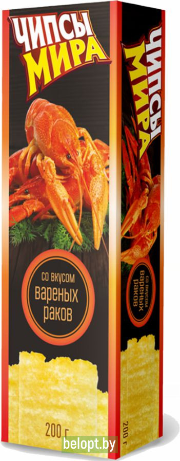 Чипсы «Мира» со вкусом вареных раков, 200 г.