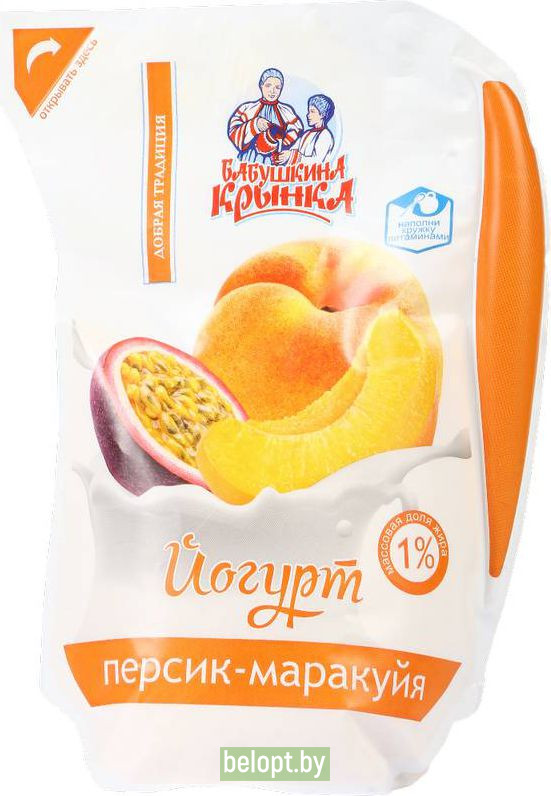 Йогурт «Персик-маракуйя» 1.0%, 800 г.