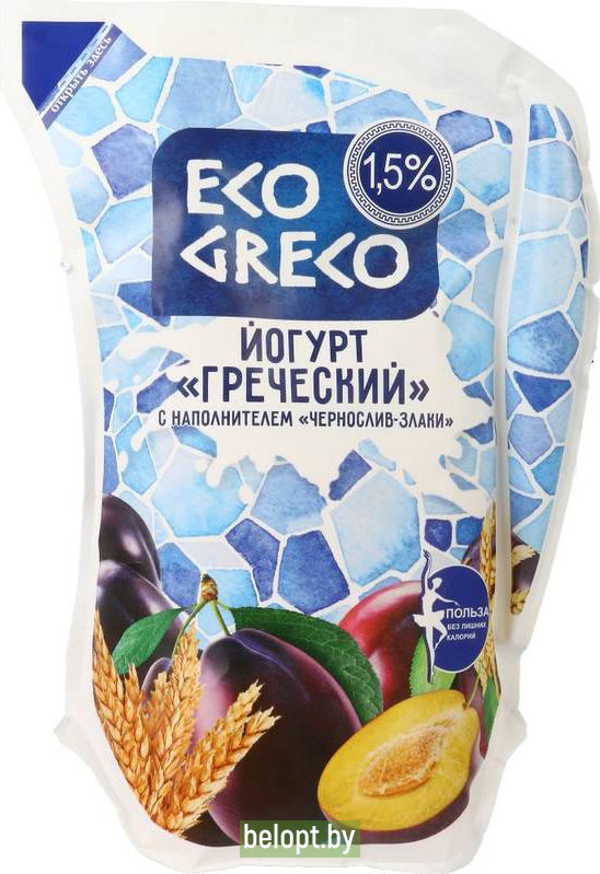 Йогурт «Греческий» чернослив-злаки, 1.5 %, 800 г.