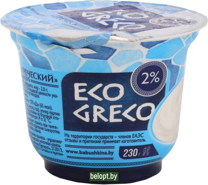 Йогурт «Греческий» 2%, 230 г.