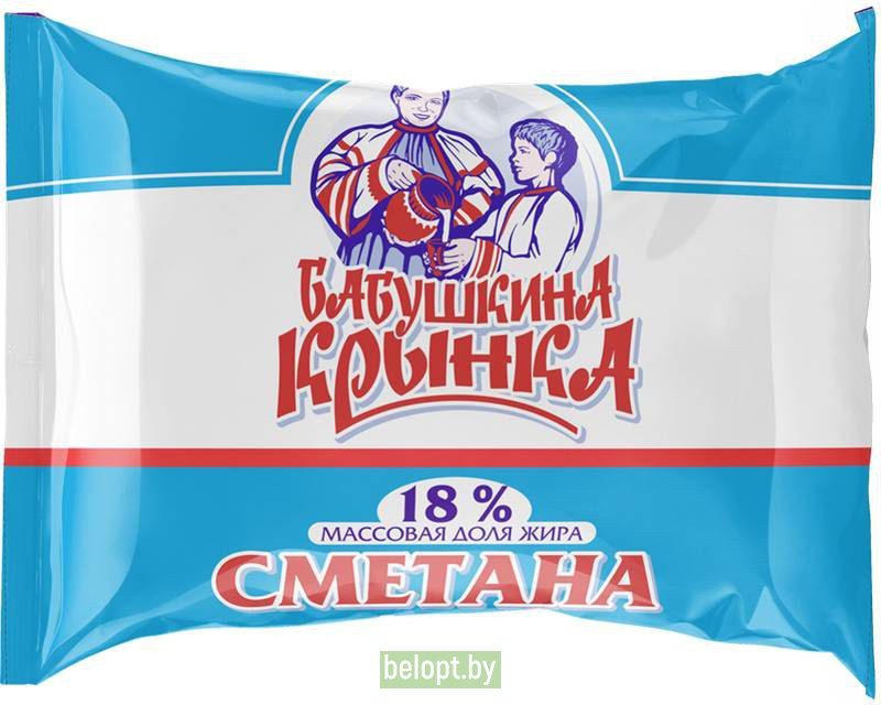 Сметана «Бабушкина крынка» 18 %, 400 г.