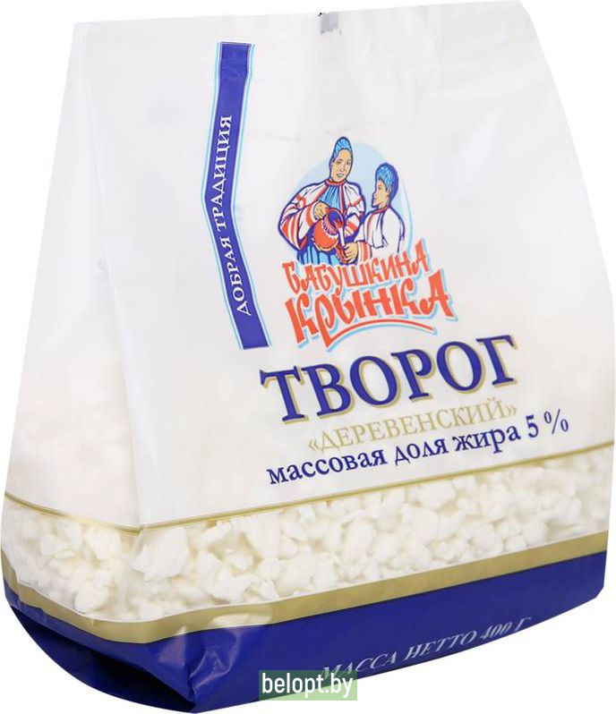 Творог «Деревенский» 5%, 0.4 кг.