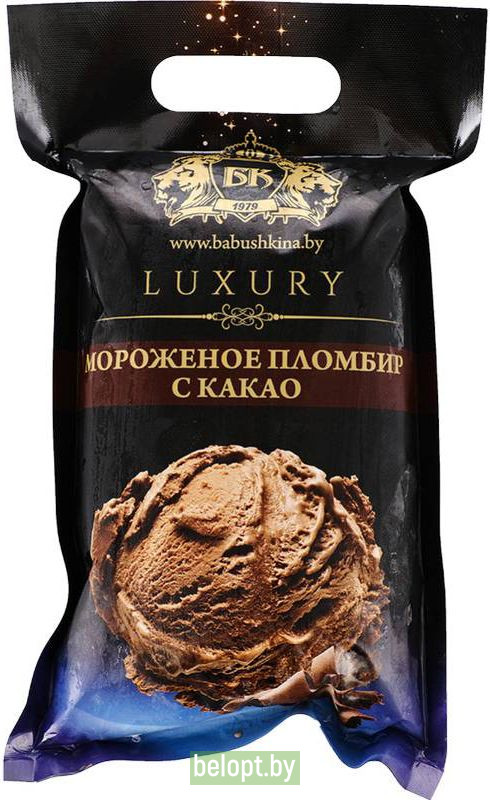 Мороженое «Luxury» с какао, 15%, 500 г.