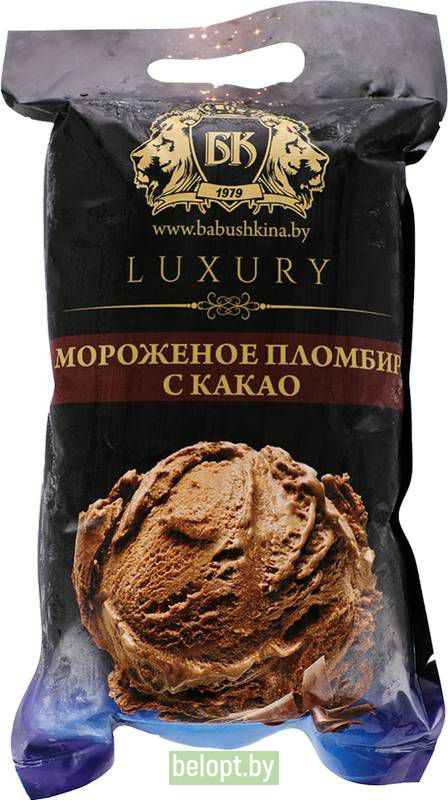 Мороженое «Luxury» с какао, 15%, 900 г.