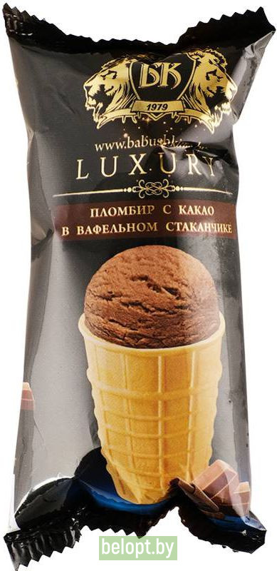 Мороженое пломбир «Luxury» с какао, 15%, 70 г.