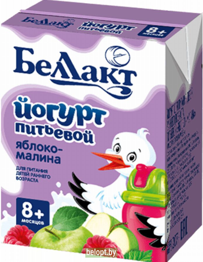 Йогурт питьевой «Беллакт» яблоко-малина, 2.6%, 210 г.