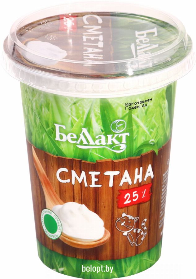 Сметана «Беллакт» 25%, 380 г.