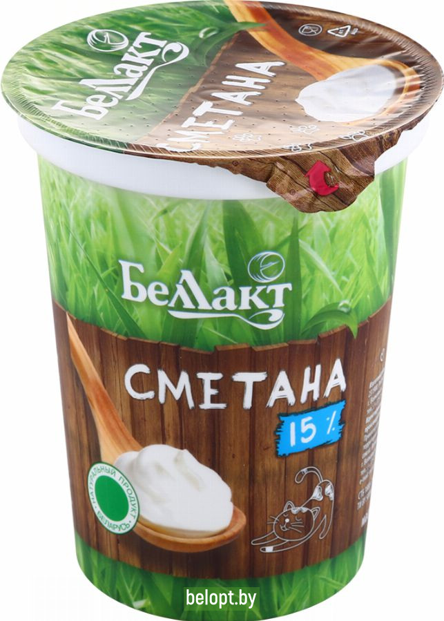 Сметана «Беллакт» 15%, 380 г.