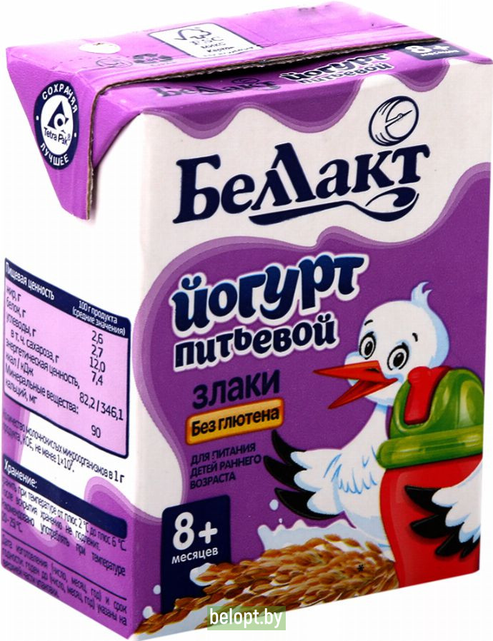 Йогурт питьевой «Беллакт» злаки, 2.6%, 210 г.