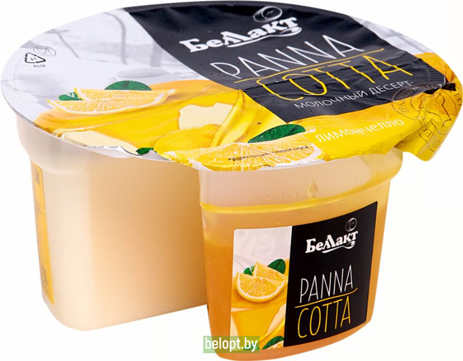 Десерт молочный «Panna Cotta» лимончелло, 8%, 150 г.