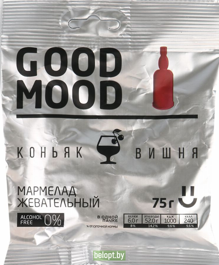 Мармелад «Good mood» коньяк-вишня, 75 г.