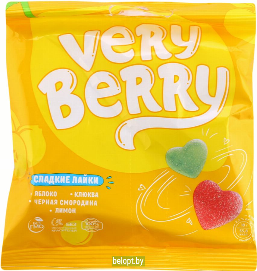 Мармелад желейный «Very Berry» фруктово-ягодный микс, 75 г.