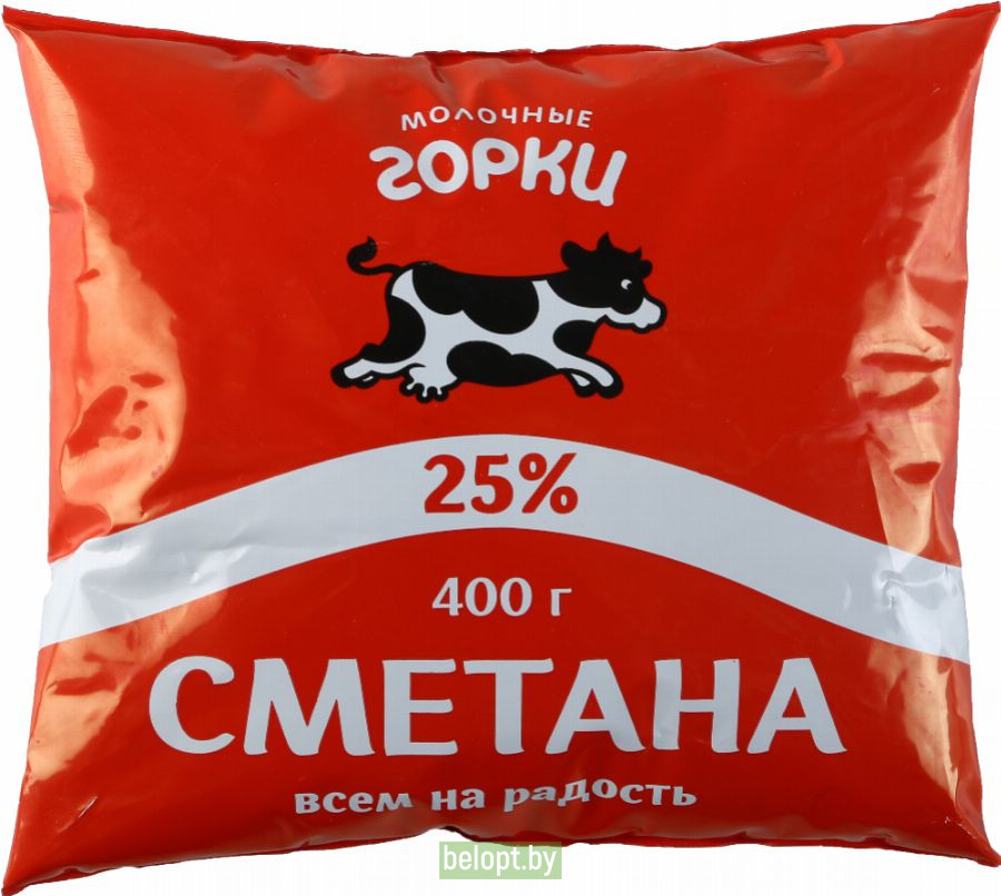 Сметана «Молочные Горки» 25%, 400 г.