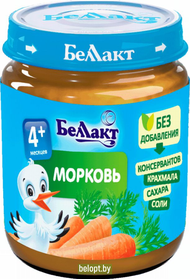 Пюре «Беллакт» морковь, 100 г.