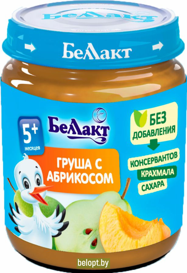 Пюре «Беллакт» груша-абрикос, 100 г.