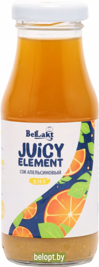 Сок «Juicy element» апельсиновый, восстановленный, 0.19 л.