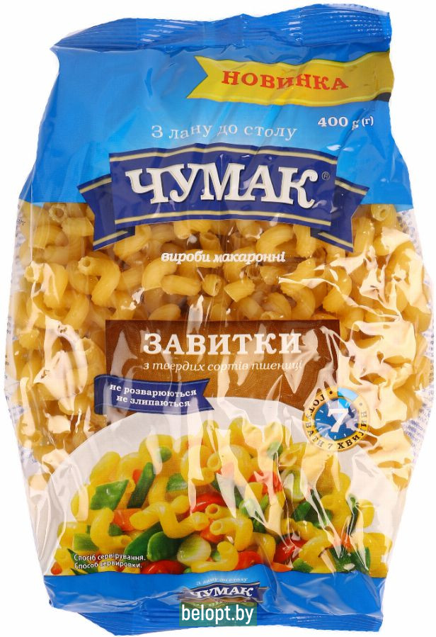 Макаронные изделия «Чумак» завитки, 400 г.