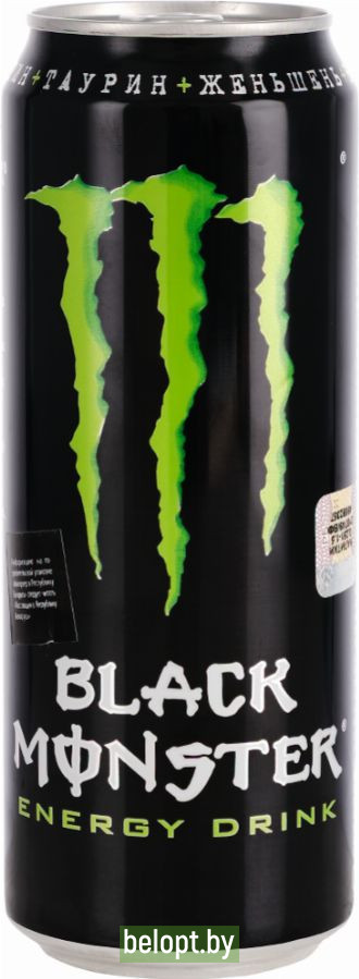 Напиток энергетический «Black monster» газированный, 0.449 л.