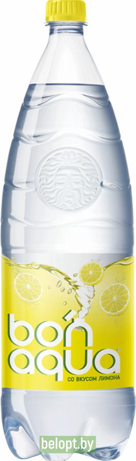 Вода питьевая, газированная «Bonaqua» лимон, 2 л.