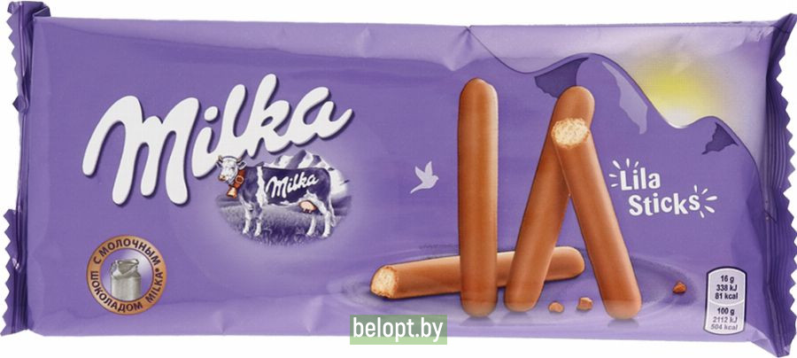 Печенье-палочки «Milka Lila Sticks» 112 г.