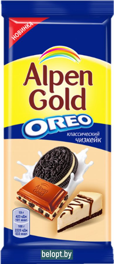 Шоколад «Alpen Gold» классический чизкейк, 95 г.