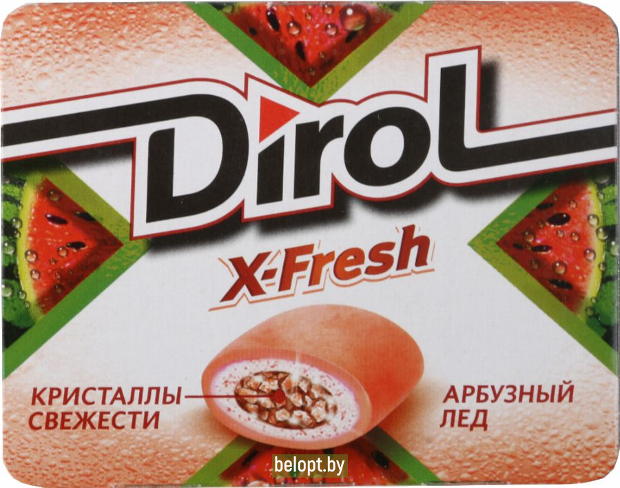 Жевательная резинка «Dirol X-Fresh» арбузный лед 16 г.